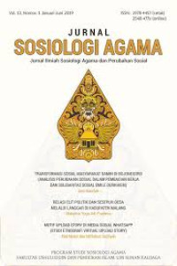 Jurnal Sosiologi Agama Vol. 13